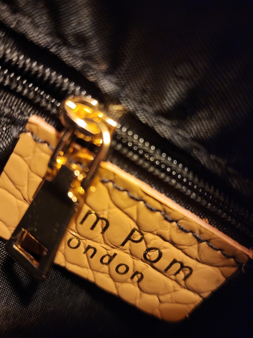 Pom Pom London Women's Crossbody Bag in Black with Gold Hardware - Picture 5 of 5